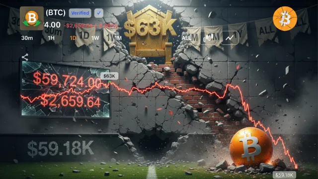 Биткоин рухнул ниже 60 000. Рынок трещит по швам