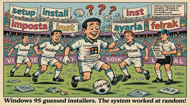 Windows 95 угадывала установщики. Система работала наугад!